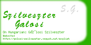 szilveszter galosi business card